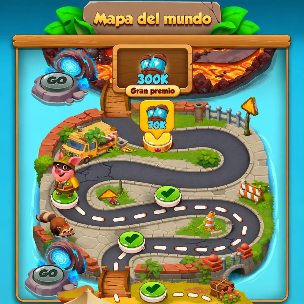 Tierra Mágica Coin Master Mapa mundo